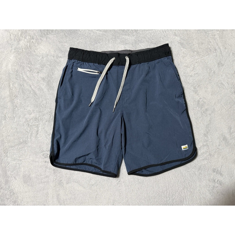 Vuori Banks Short Mens Medium Blue 7" Inch Performance Contrast Trim V330